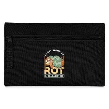 Faultier Nickerchen Faulheit Ich Will Nur In Meinem Bett Verrotten - Federtasche - Schwarz - Vorne
