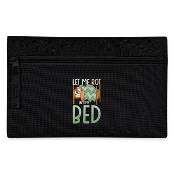 Faultier Nickerchen Faulheit Lass Mich In Meinem Bett verrotten - Federtasche - Schwarz - Vorne