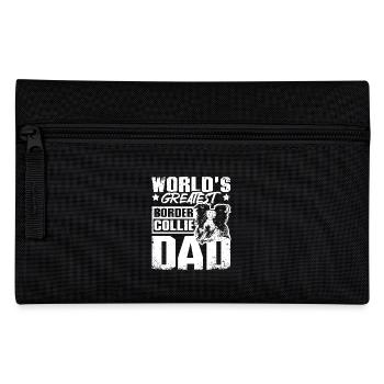 Fathers day world's greatest border collie dad - Pencil Case - black - Front