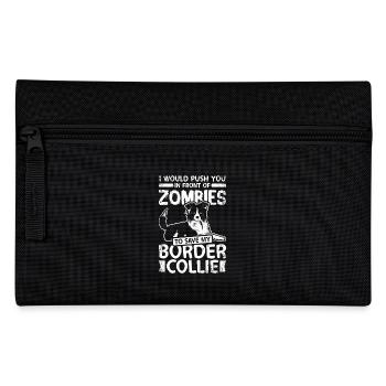 Push in front of zombis to save my border collie - Federtasche - Schwarz - Vorne