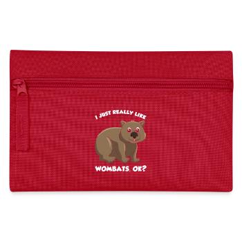 Wombat-Liebhaber - Federtasche - Rot - Vorne
