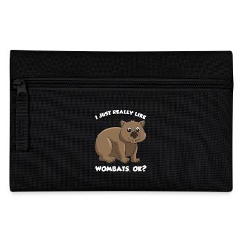 Wombat-Liebhaber - Federtasche - Schwarz - Vorne