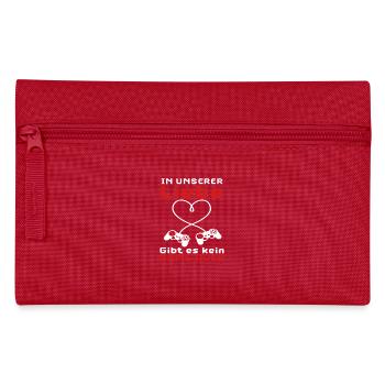 Hochzeit Junggesellenabschied Liebe Gaming Spruch - Federtasche - Rot - Vorne