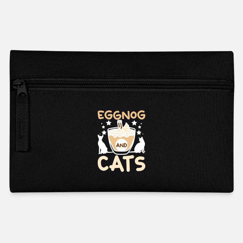 Cat Owner Christmas Lover, Eggnot and cats - Federtasche - Schwarz
