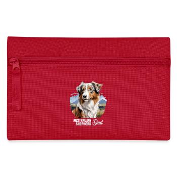 Hund Australian Shepherd - Federtasche - Rot - Vorne