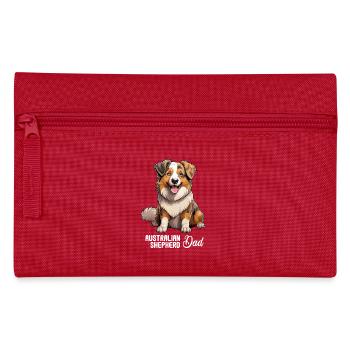 Hund Australian Shepherd - Federtasche - Rot - Vorne