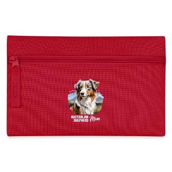 Hund Australian Shepherd - Federtasche - Rot - Vorne