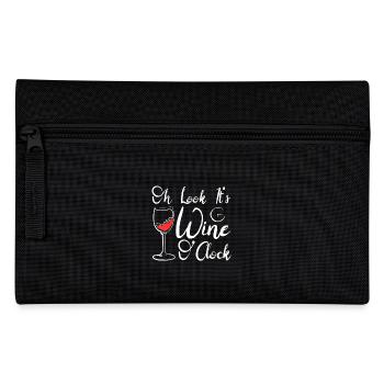 Wine lover oh look it's wine o clock - Pencil Case - black - Front
