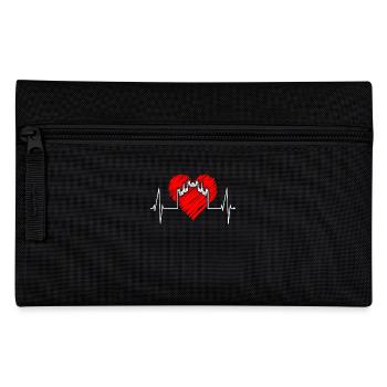 Milan Skyline Italy Heartbeat Fan Love Milano - Pencil Case - black - Front