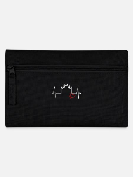 Milan Skyline Italy Heartbeat Fan Love Milano - Pencil Case - black