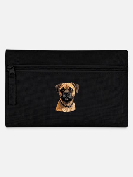 Dog Border Terrier - Pencil Case - black