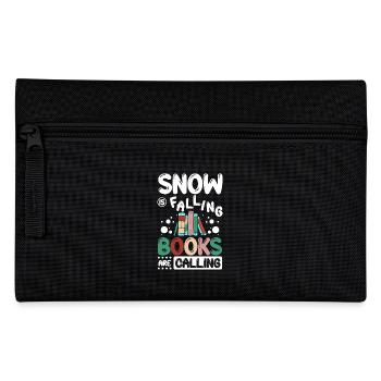 Snow is falling books are calling - Federtasche - Schwarz - Vorne