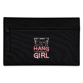 Just want to hang with my pekingese girl - Pencil Case - black - Front