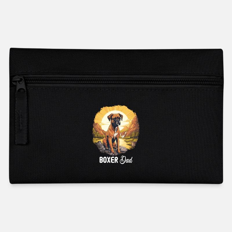 Hund Boxer - Federtasche - Schwarz