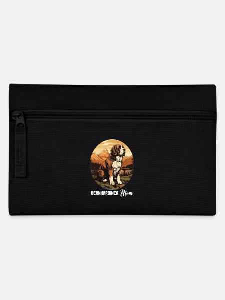 Hund Bernhardiner - Federtasche - Schwarz