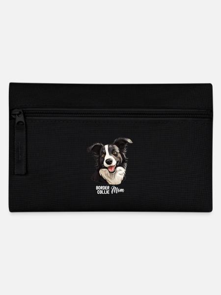 Hund Border Collie - Federtasche - Schwarz