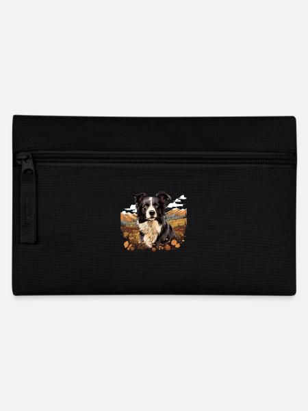 Dog Border Collie - Pencil Case - black