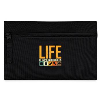 Snack Food Design Life Of Important Choices Funny - Pencil Case - black - Front
