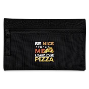 Sois gentil avec moi, je fais ta pizza - Trousse - noir - Devant