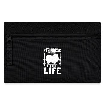 I work hard so my pekingese can have a better life - Federtasche - Schwarz - Vorne