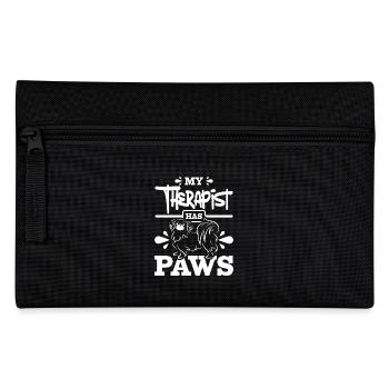My therapist has paws pekingese - Pencil Case - black - Front