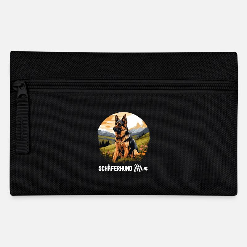 Hund Schäferhund - Federtasche - Schwarz