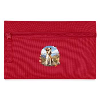 Dog Fox Terrier - Pencil Case - red - Front