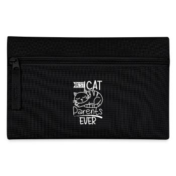 Cat mom and cat dad, best cat parents ever - Pencil Case - black - Front