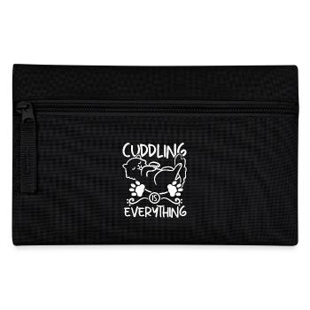 Faire des câlins à mon chat, c’est tout, amoureux des chats - Trousse - noir - Devant
