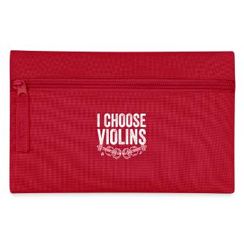 Geigenspieler I Choose Violins Geige Violinistin - Federtasche - Rot - Vorne