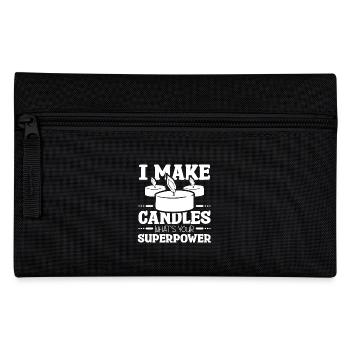I make candles whats your superpower - Federtasche - Schwarz - Vorne