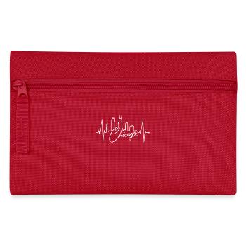 Chicago Skyline Heartbeat USA Heart I Love Chicago - Trousse - rouge - Devant