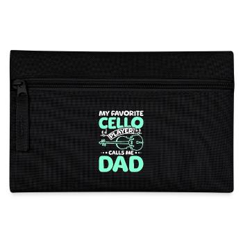 Fathers day My favorite cello player calls me dad - Pencil Case - black - Front
