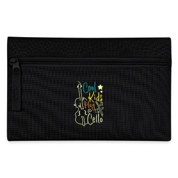 For Children Cool kids play cello - Pencil Case - black - Front