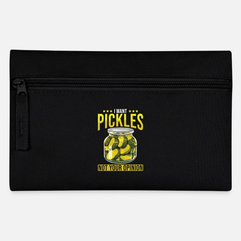 Gurken Liebhaber eingelegte Gurke Geschenk - Federtasche - Schwarz