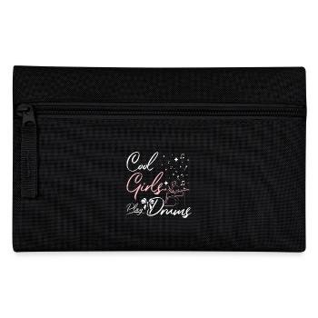 Des filles cool jouent de la batterie - Trousse - noir - Devant