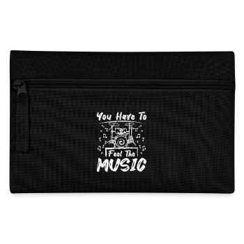 You have to feel the music drumming - Federtasche - Schwarz - Vorne