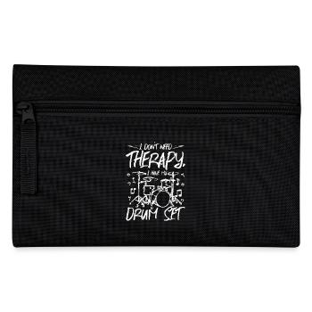 I don't need therapy I have my drum set - Federtasche - Schwarz - Vorne