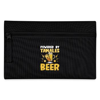 Powered by tamales and beer - Pencil Case - black - Front