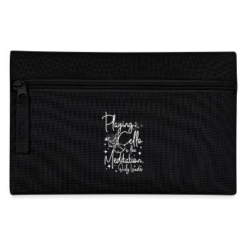 Playing cello is like meditation only louder - Pencil Case - black - Front