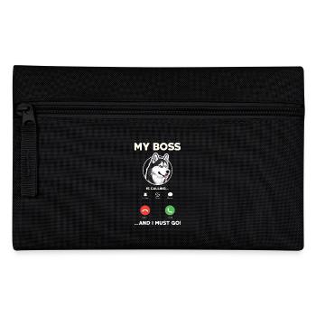 Siberian Husky - Pencil Case - black - Front