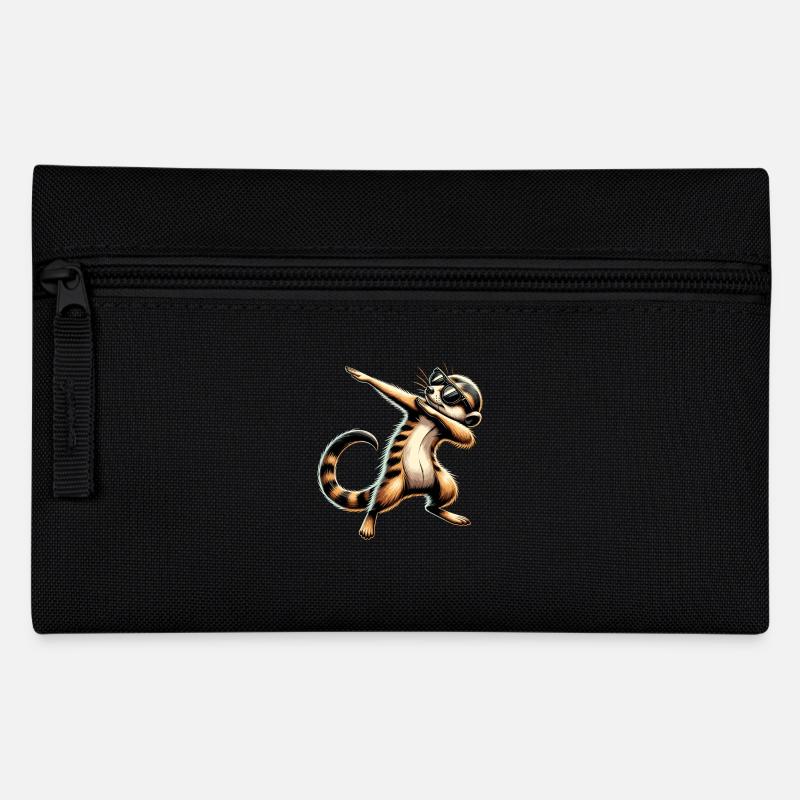 Dabbing Erdmännchen mit Sonnenbrille Cool Erdmännchen - Federtasche - Schwarz