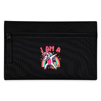 Unicorn Dabbing Cute Rainbow I Am A Unicorn - Pencil Case - black - Front