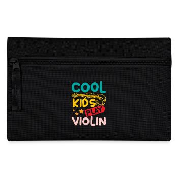 Children Toddlers Cool kids play violin - Pencil Case - black - Front