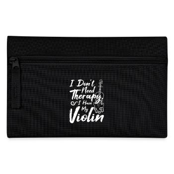 Je n’ai pas besoin de thérapie, j’ai mon violon - Trousse - noir - Devant