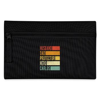 Carlos Name Dad Gift - Pencil Case - black - Front