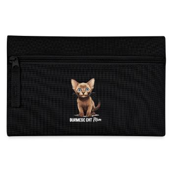 Burmese Cat Burma Katze - Pencil Case - black - Front