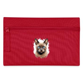 Burmese Cat Burma Katze - Pencil Case - red - Front