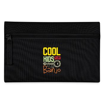 Musicians children cool kids play banjo - Federtasche - Schwarz - Vorne