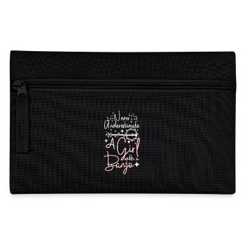 Never underestimate a girl with a banjo - Pencil Case - black - Front